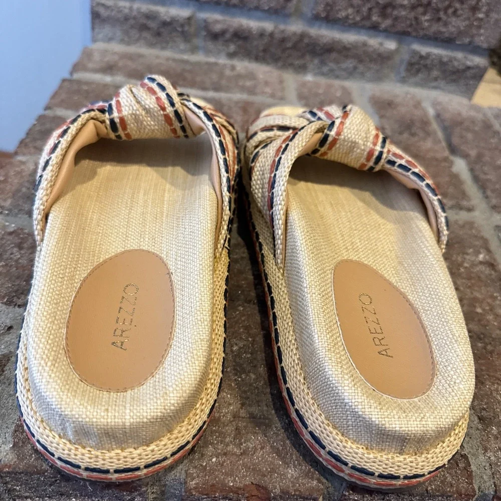 Arezzo Women's Reagan Footbed Sandals US 7.5B Multicolor #531